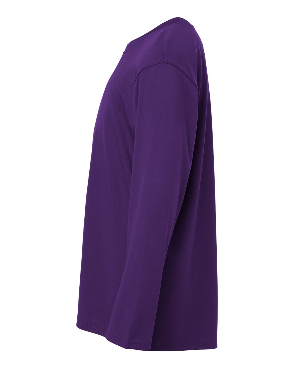 Left View of Purple Pro-Lock Youth Performance Long Sleeve T-Shirt - 48400Y