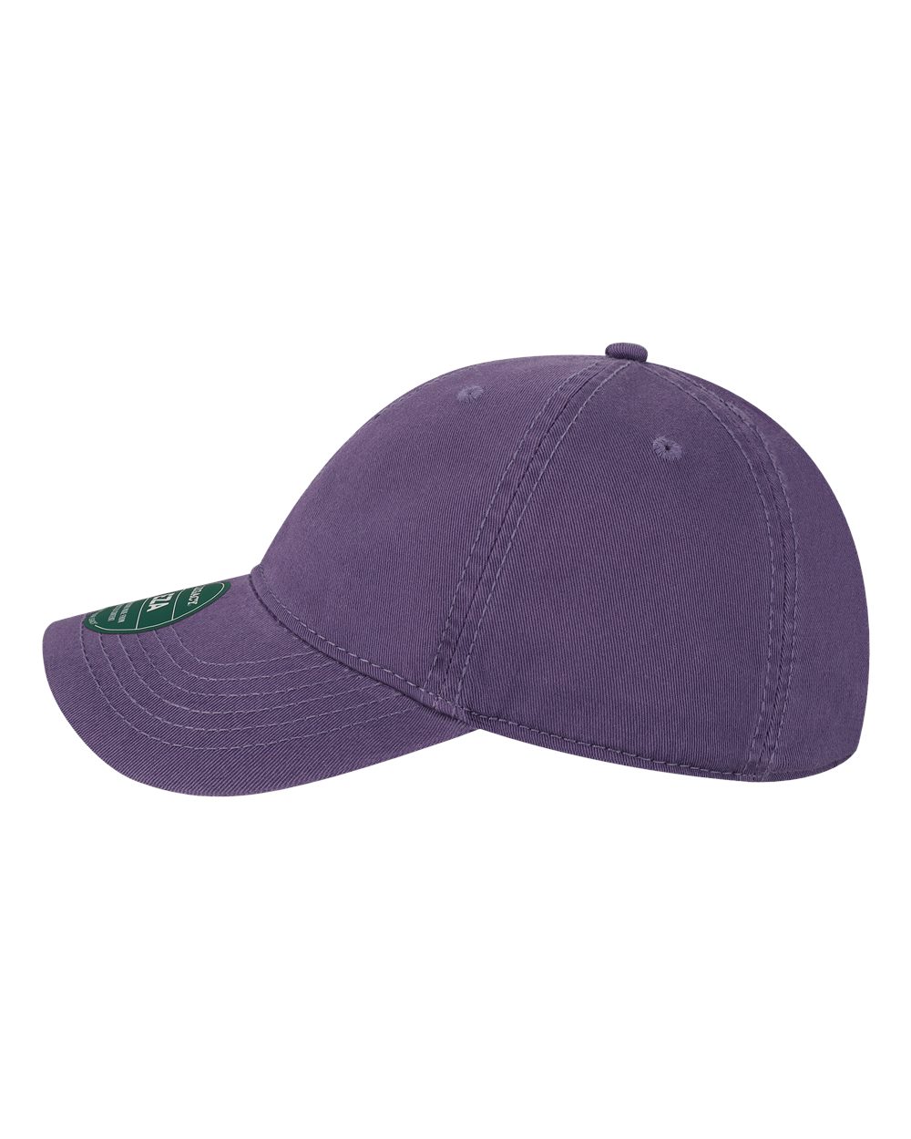 Left View of Purple Relaxed Twill Dad Hat - EZA
