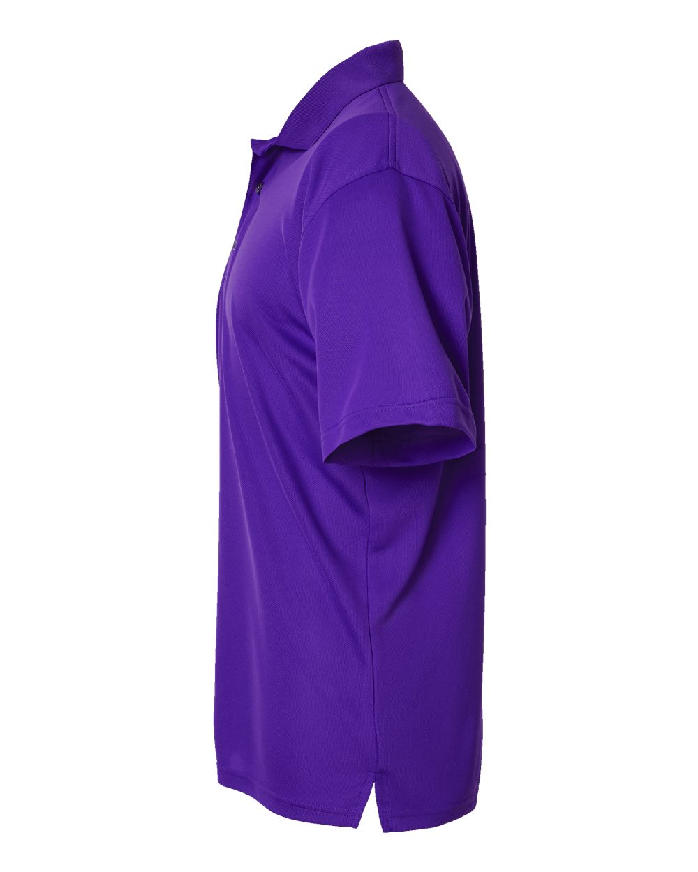 Left View of Purple Saratoga Performance Mini Mesh Polo - 100