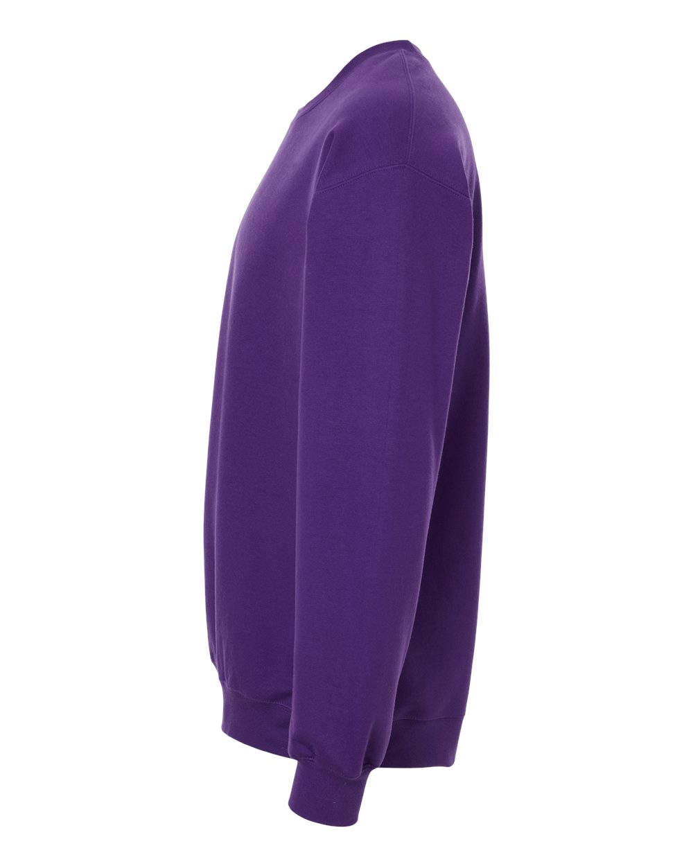 Left View of Purple Softstyle® Midweight Crewneck Sweatshirt - SF000