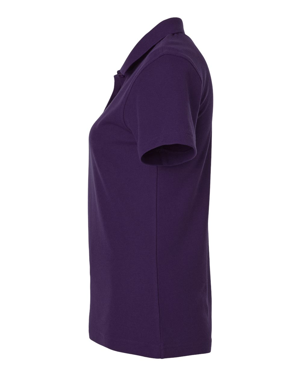 Left View of Purple Women's Pique Polo - 62800L