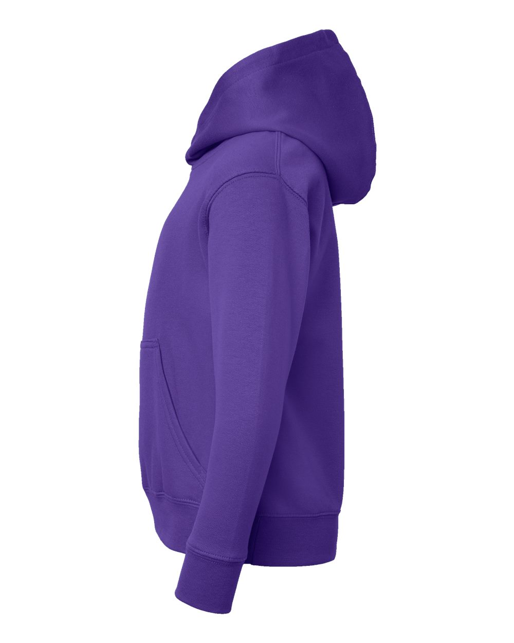 Left View of Purple Youth Fleece Hoodie - 2296
