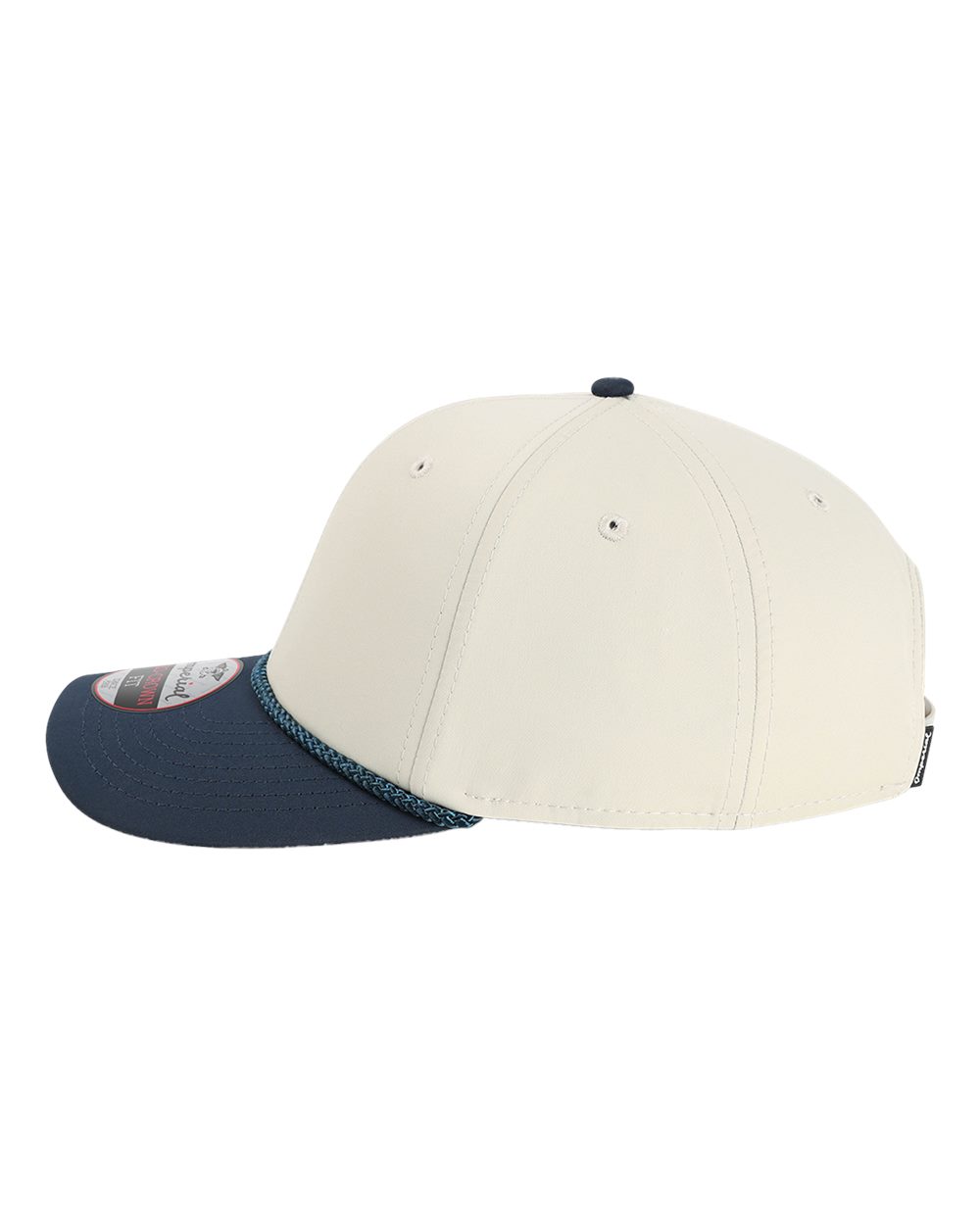 Left View of Putty/ Navy/ Navy The Wingman Cap - 7054