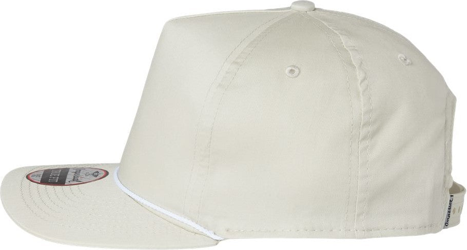 Left View of Putty/ White The Barnes Cap - 5056