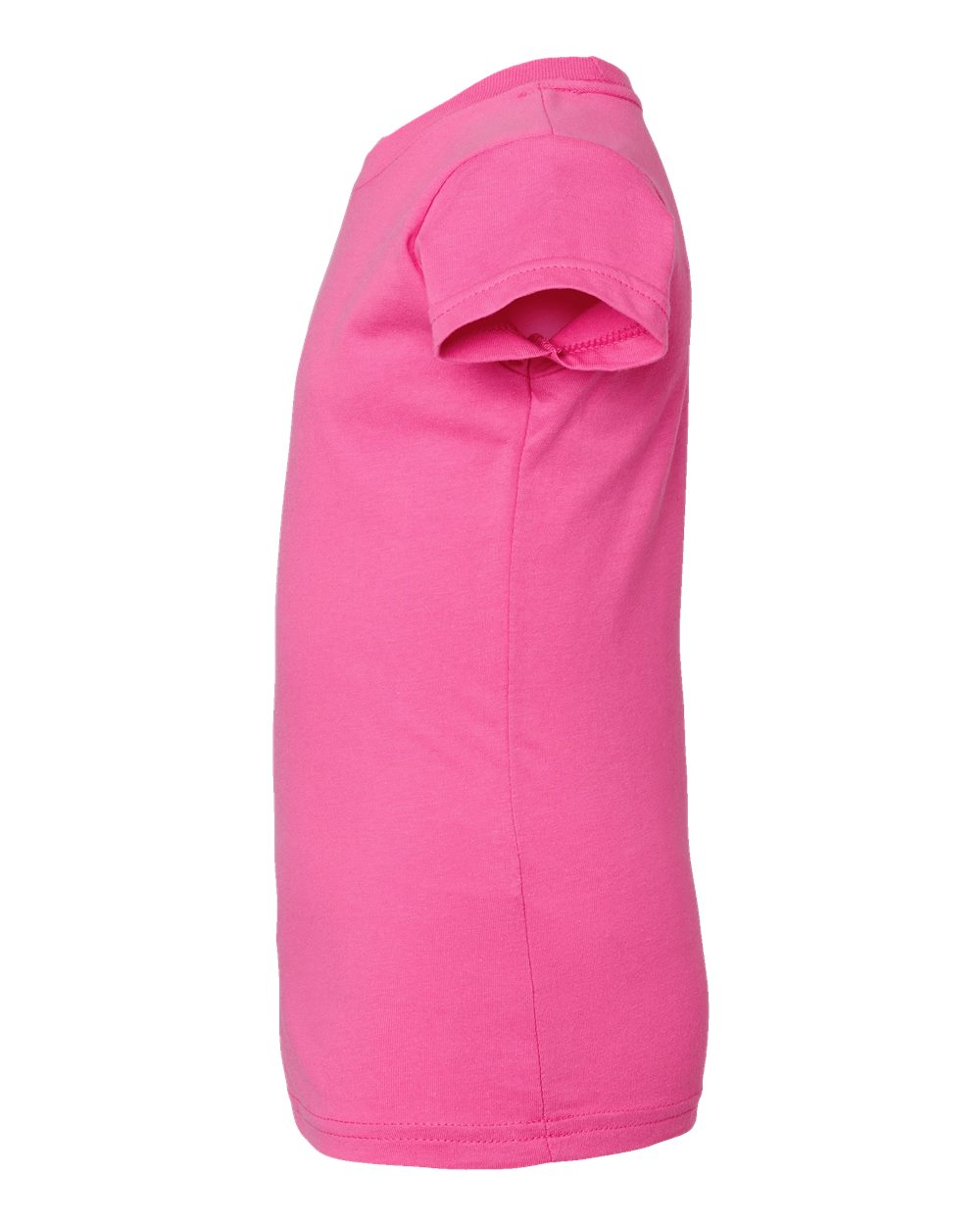 Left View of Raspberry Toddler Girls Fine Jersey Tee - 3316