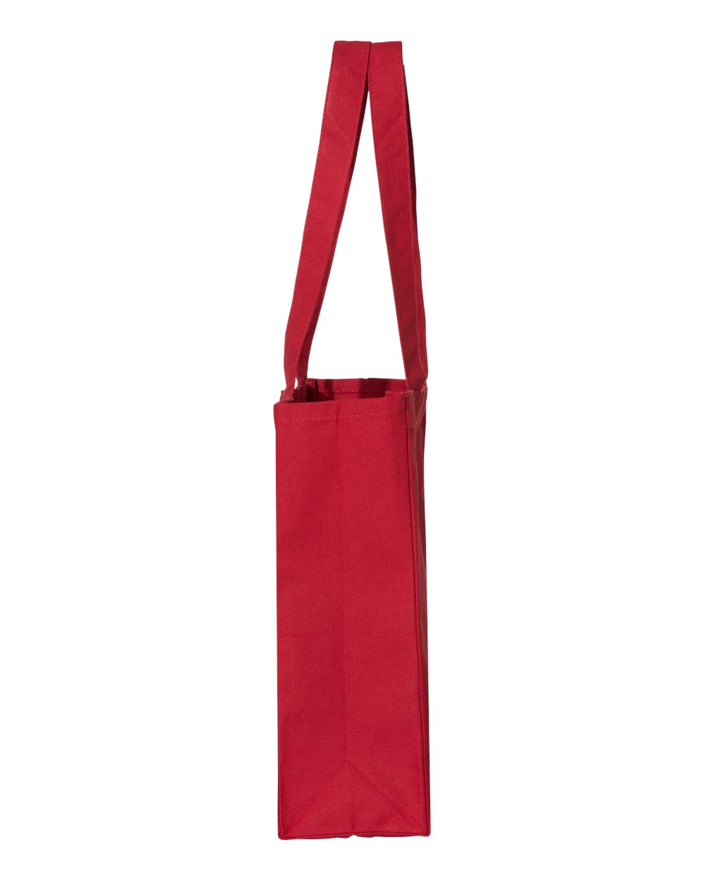 Left View of Red 12L Gussetted Shopping Bag - Q1000