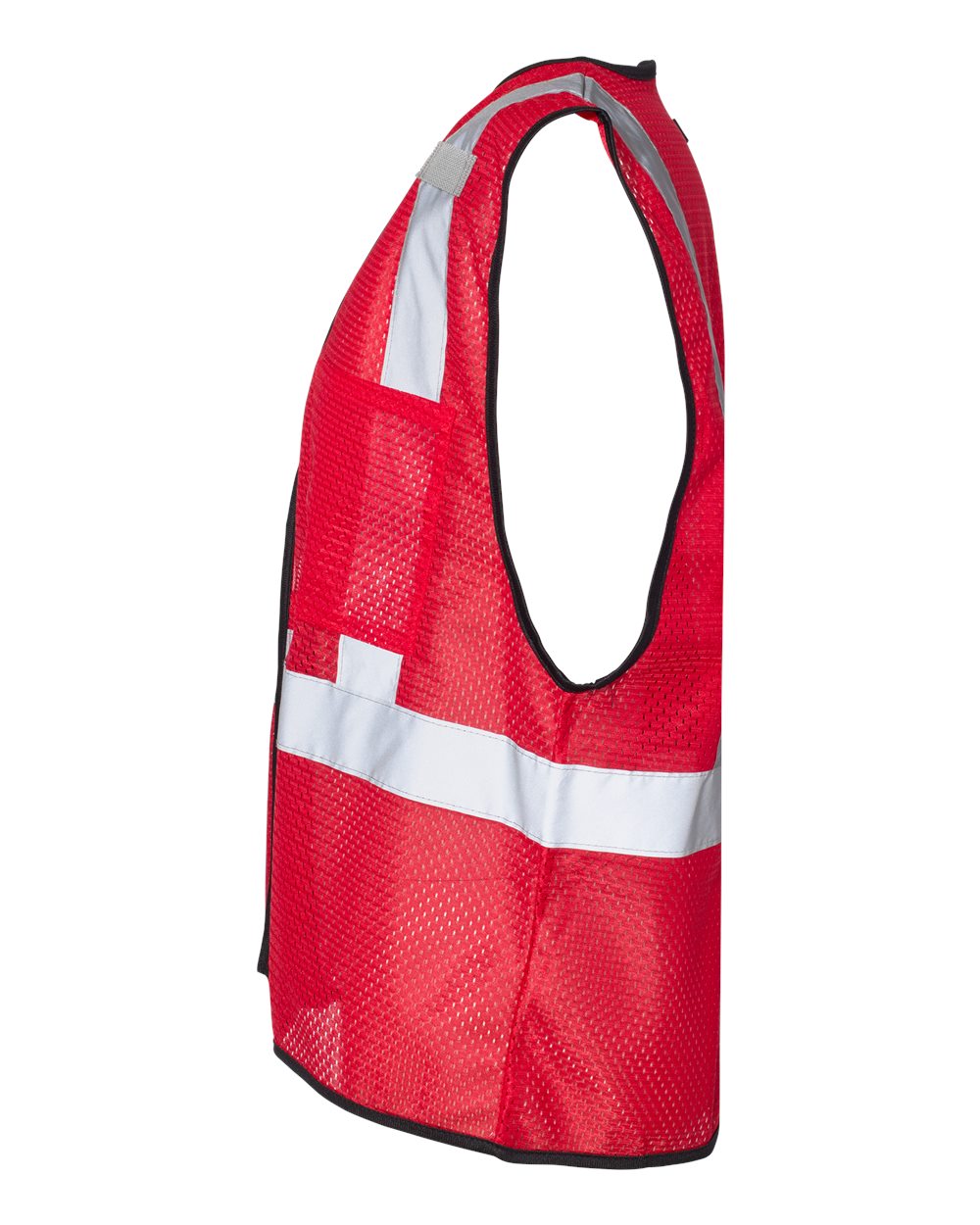 Left View of Red - B122 EV Series® Enhanced Visibility Non-ANSI Vest - B120-131