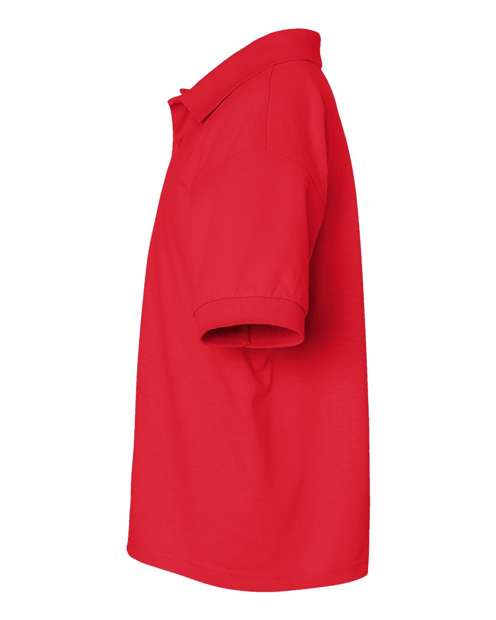 Left View of Red DryBlend® Youth Jersey Polo - 8800B
