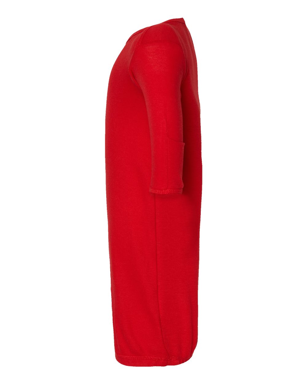 Left View of Red Infant Baby Rib Layette - 4406