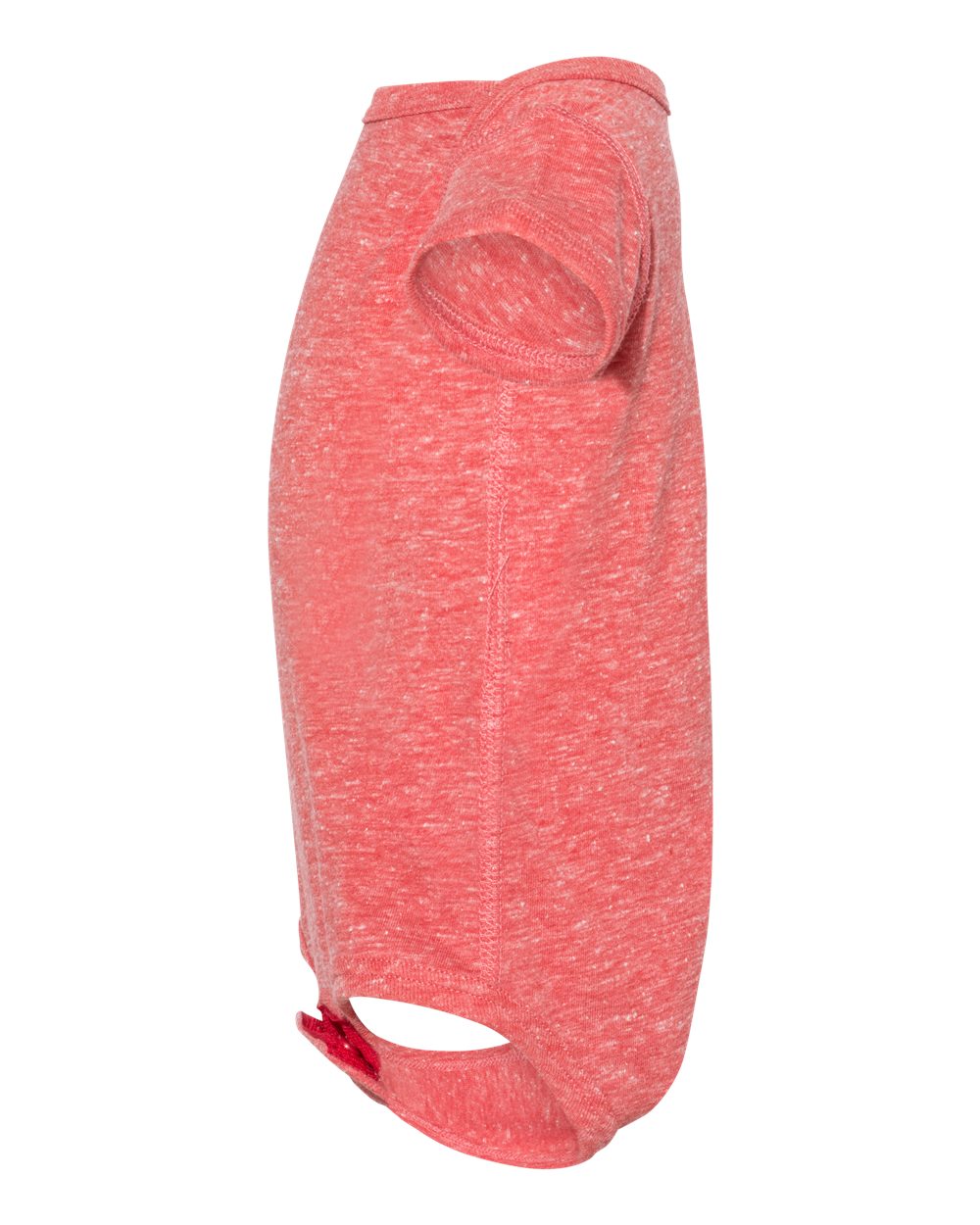 Left View of Red Melange Infant Harborside Mélange Bodysuit - 4491