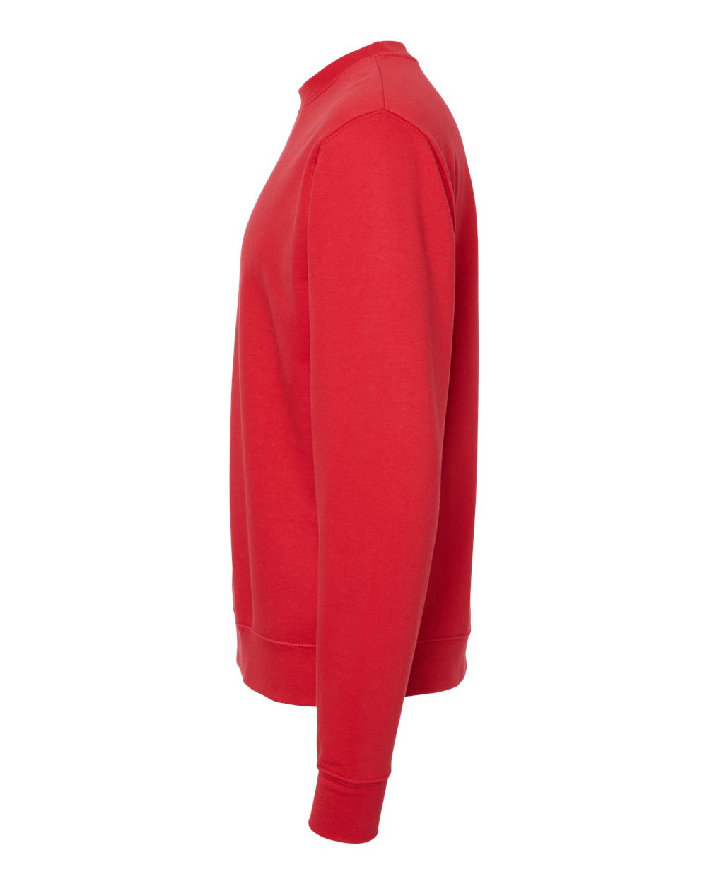 Left View of Red Midweight Crewneck Sweatshirt - SS3000
