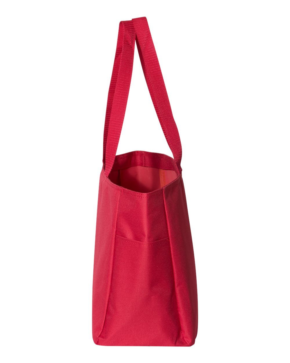 Left View of Red Must Have Tote - 8815