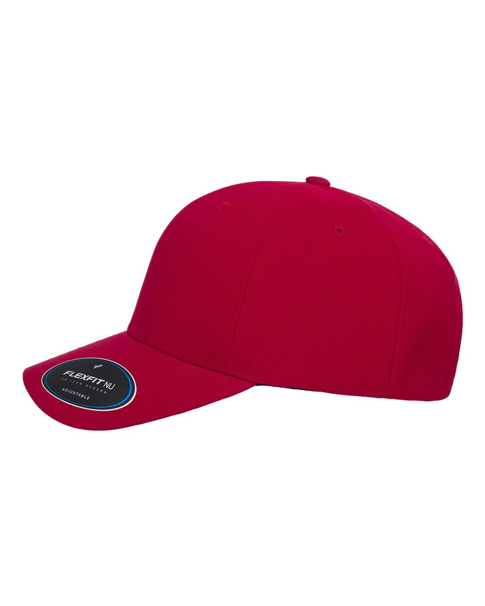 Left View of Red NU® Adjustable Cap - 6110NU