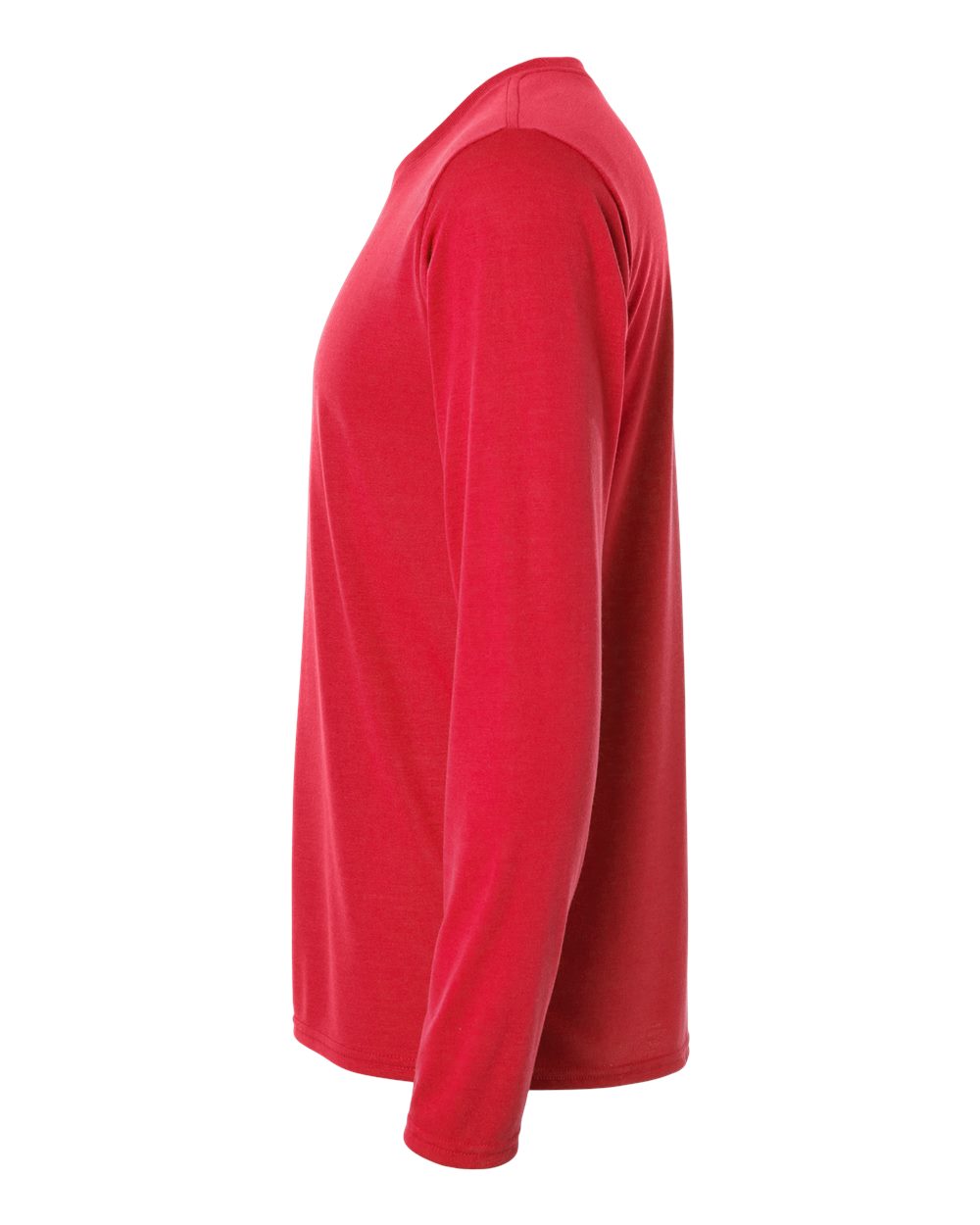 Left View of Red Performance® Long Sleeve T-Shirt - 42400
