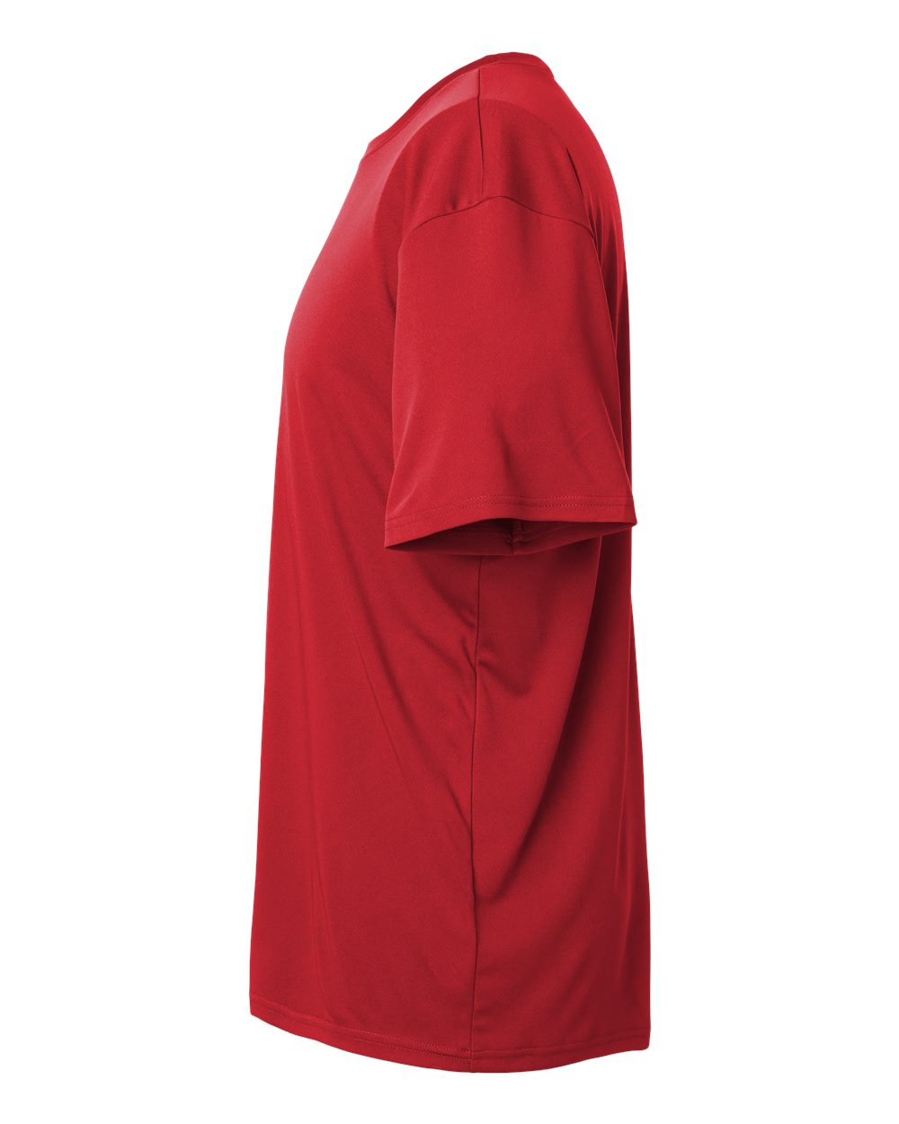 Left View of Red Pro-Lock Performance T-Shirt - 48000