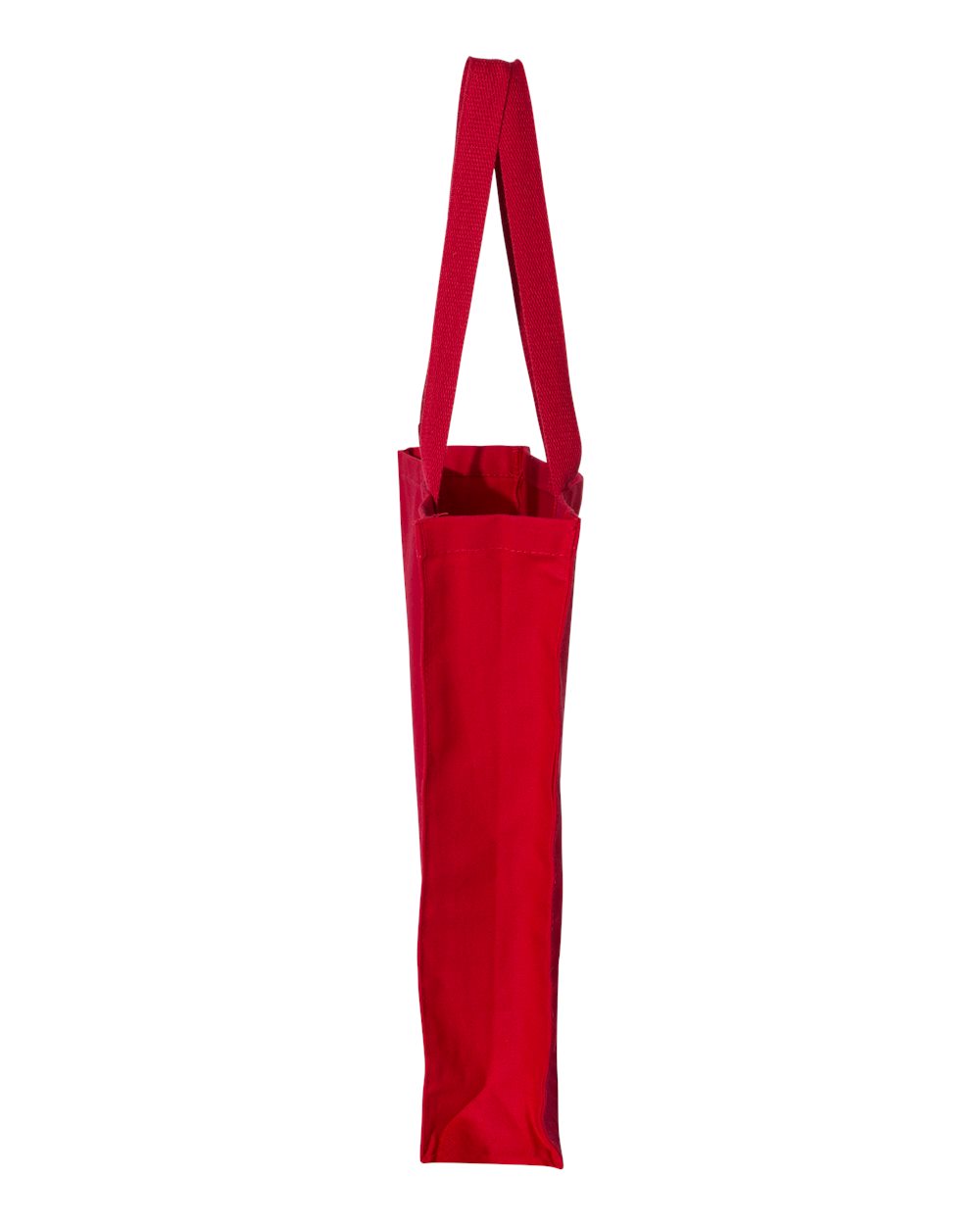 Left View of Red Promotional Shopper Tote - OAD100