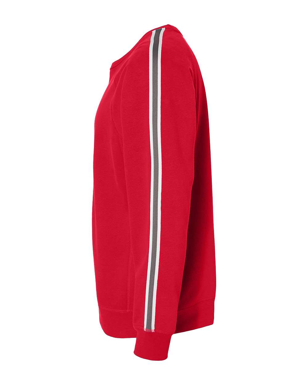Left View of Red Rival Fleece Crewneck Sweatshirt - 8641