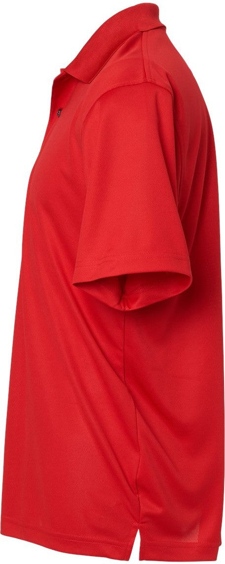 Left View of Red Saratoga Performance Mini Mesh Polo - 100