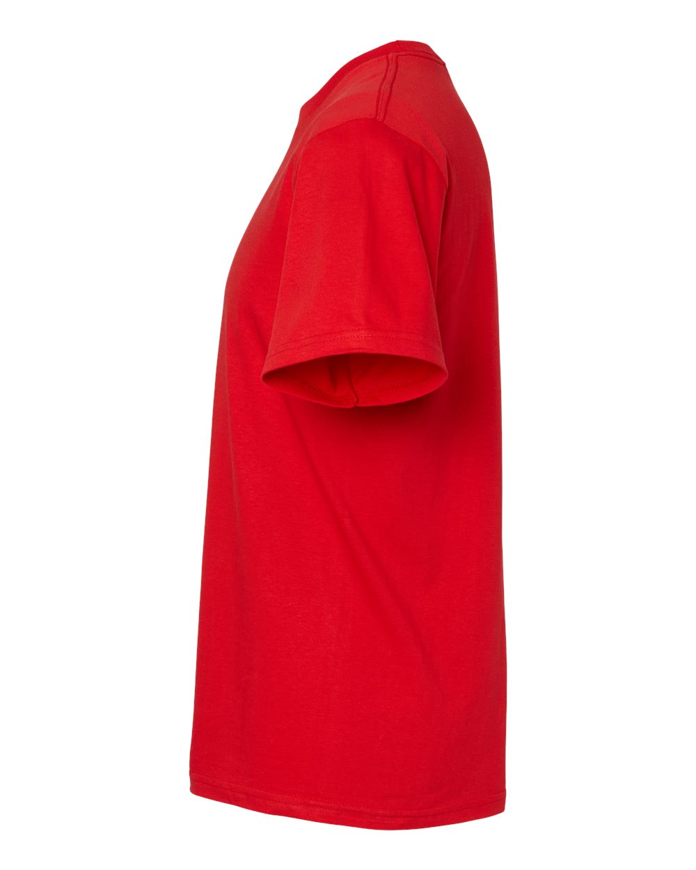 Left View of Red Softstyle® Midweight T-Shirt - 65000