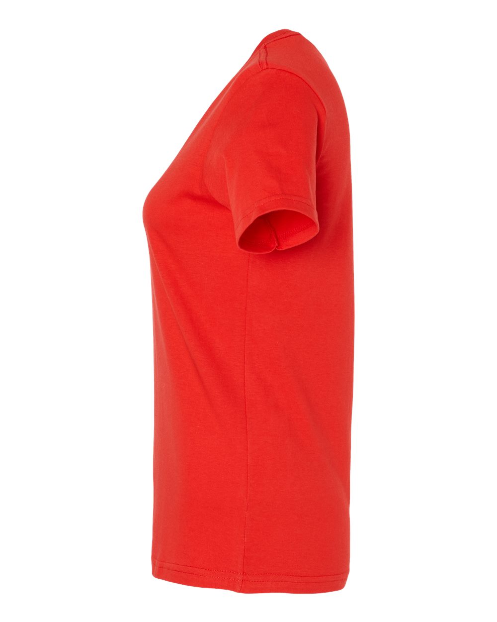 Left View of Red Softstyle® Women's Midweight T-Shirt - 65000L