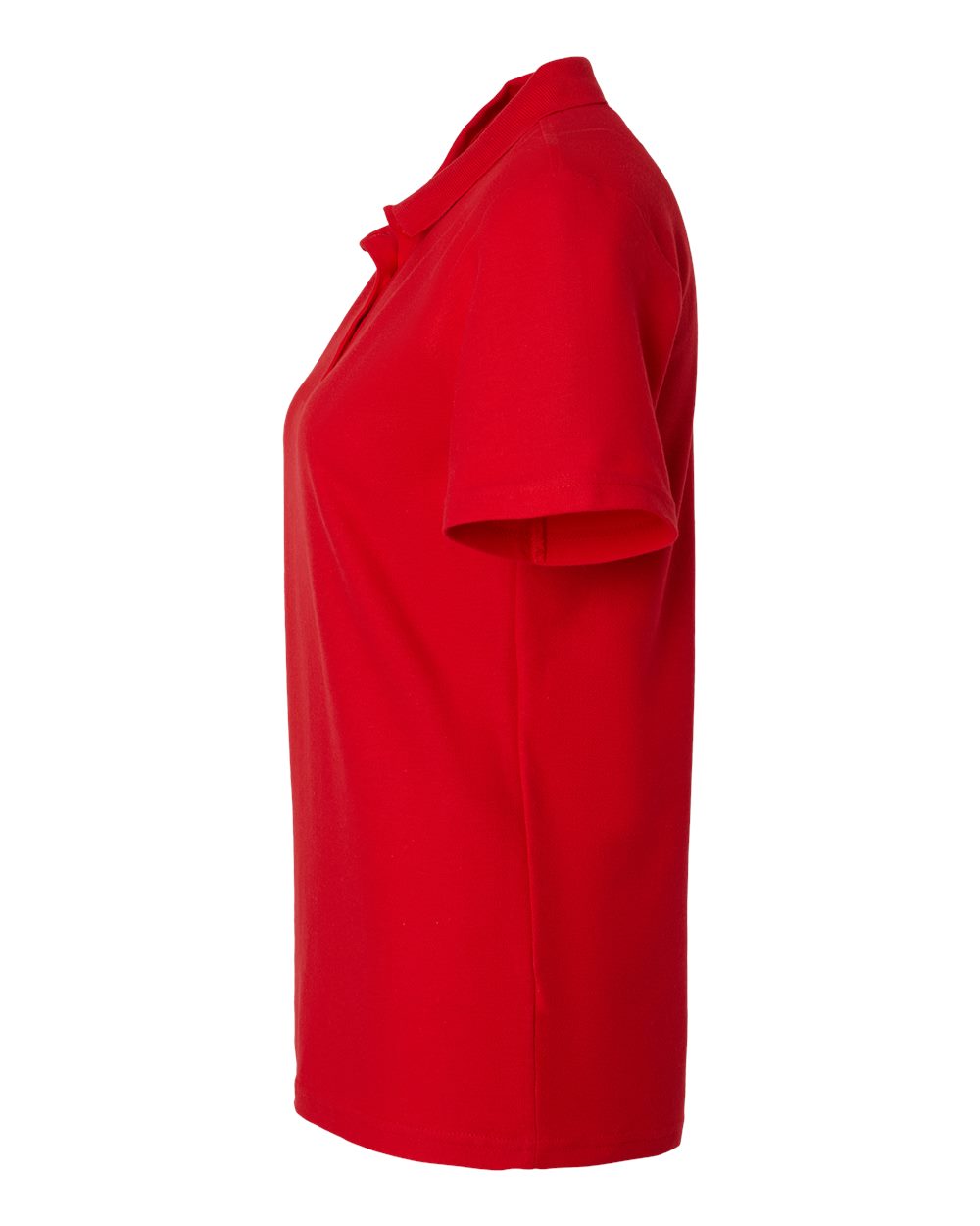 Left View of Red Softstyle® Women's Pique Polo - 64800L