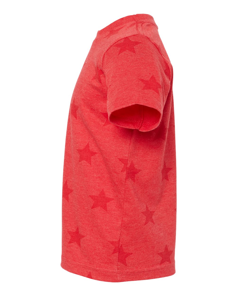 Left View of Red Star Toddler Star Print Tee - 3029