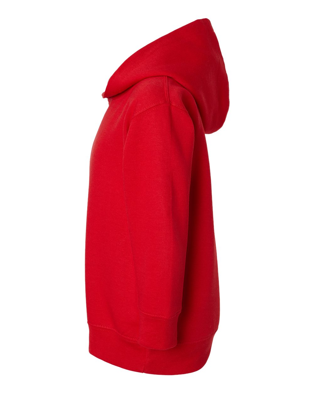 Left View of Red Toddler Pullover Fleece Hoodie - 3326