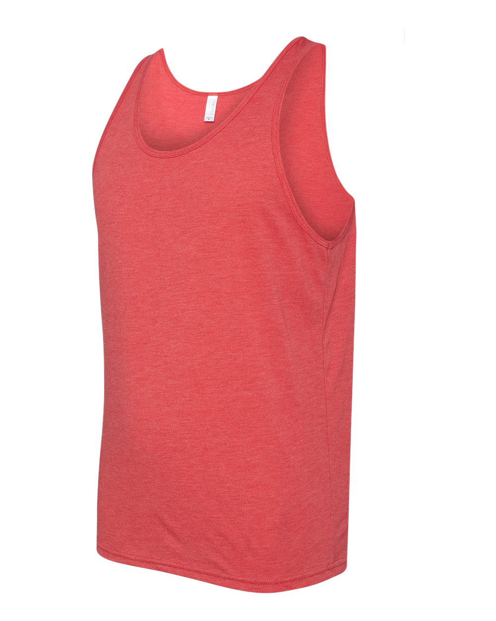 Left View of Red Triblend Triblend Tank - 3484