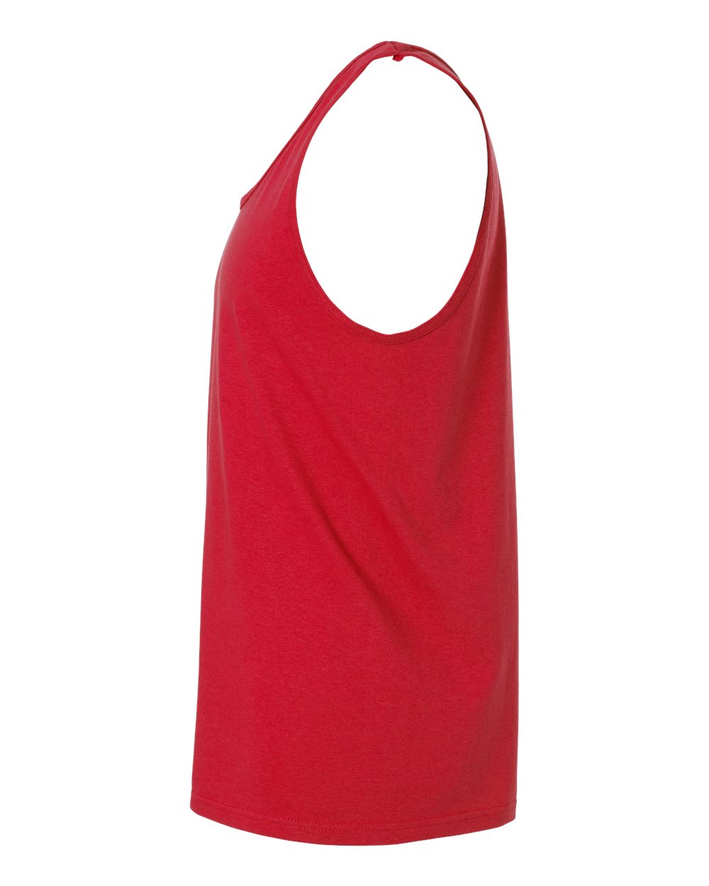 Left View of Red Ultra Cotton® Tank Top - 2200