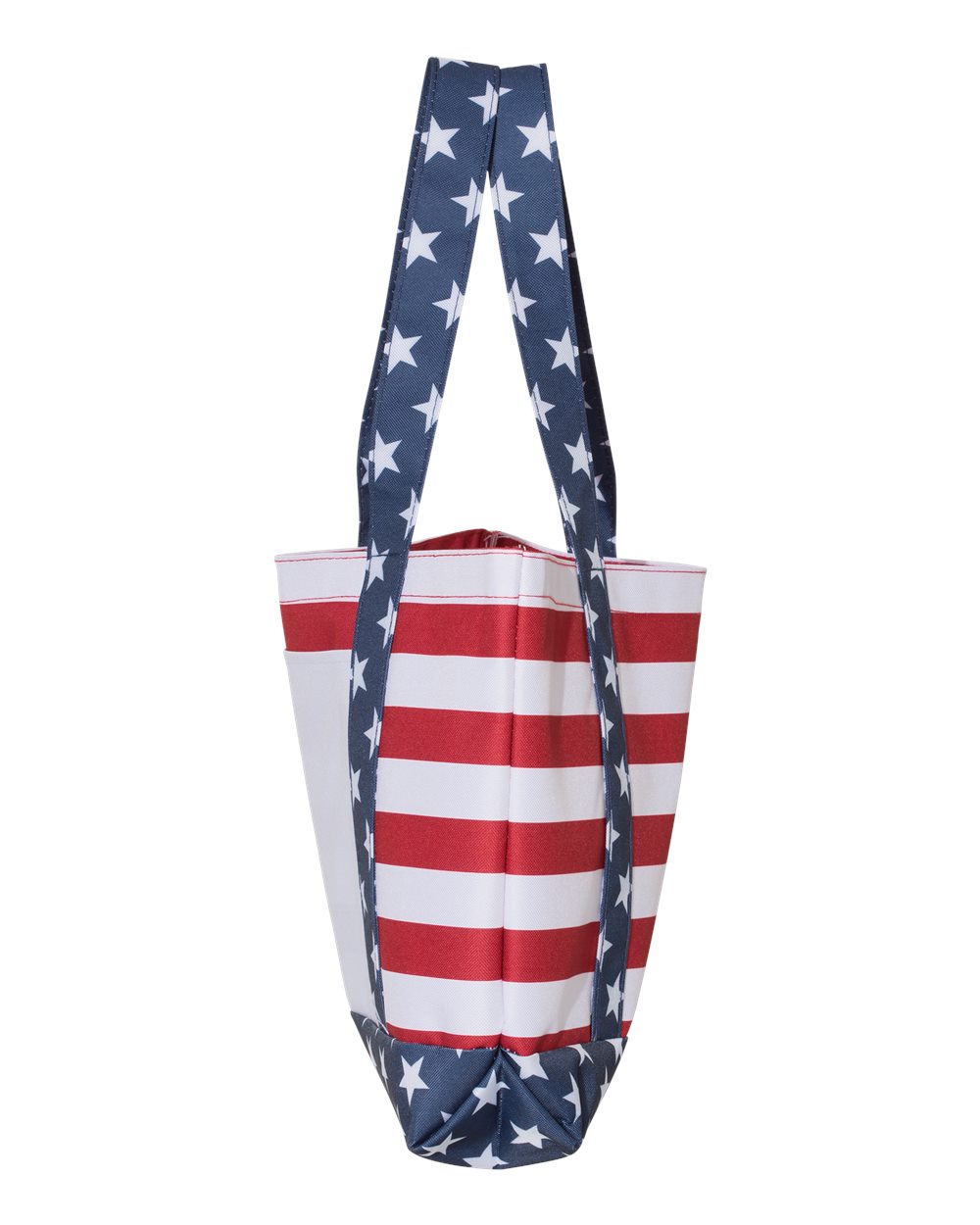 Left View of Red/ White/ Blue Americana Beach Tote - OAD5052