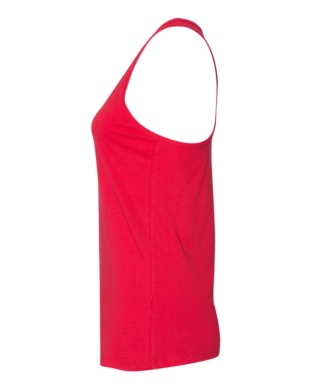 Left View of Red Women's Jersey Racerback Tank - 6008