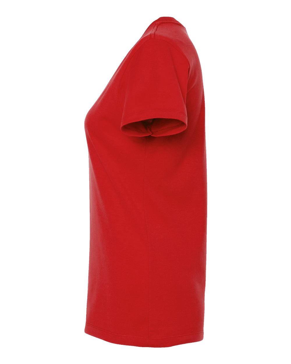 Left View of Red Women's Premium Cotton T-Shirt - 516