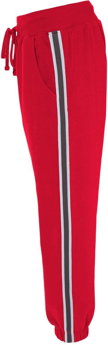 Left View of Red Women's Rival Fleece Joggers - 8643