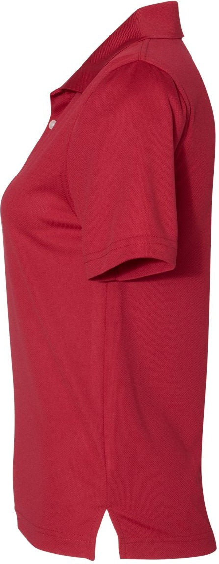 Left View of Red Women's Value Polyester Polo - 5100