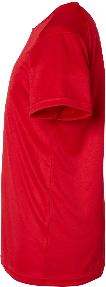 Left View of Red Youth Islander Performance T-Shirt - 208Y