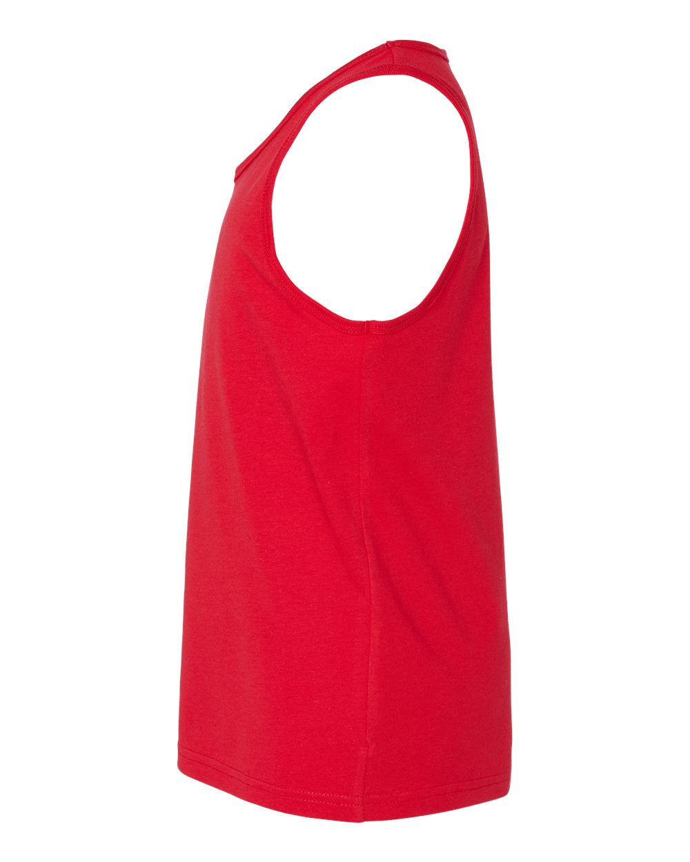 Left View of Red Youth Jersey Tank - 3480Y