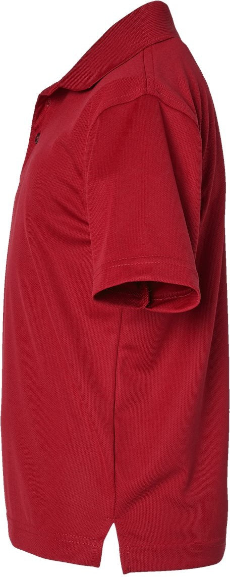 Left View of Red Youth Saratoga Performance Mini Mesh Polo - 108Y