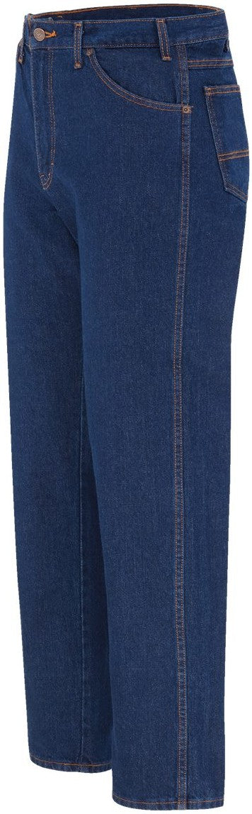 Left View of Rinsed Indigo Rigid - 29I Straight 5-Pocket Jeans - 9333