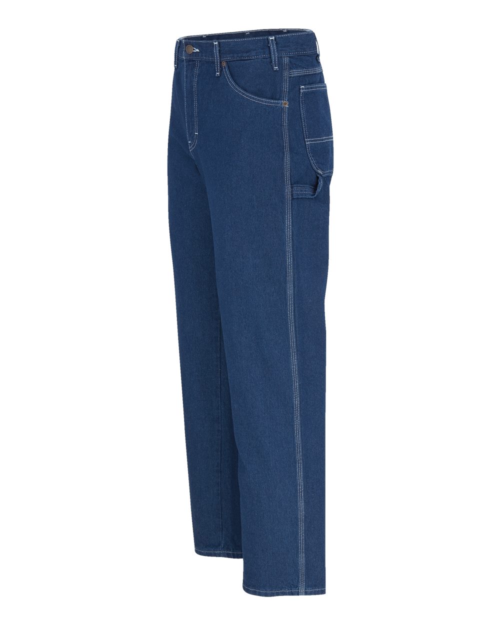 Left View of Rinsed Indigo Rigid - 32I Lightweight Carpenter Jeans - Extended Sizes - 1944EXT