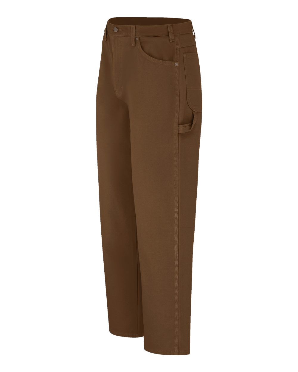 Left View of Rinsed Timber - 37 Unhemmed Duck Carpenter Jeans - 1933