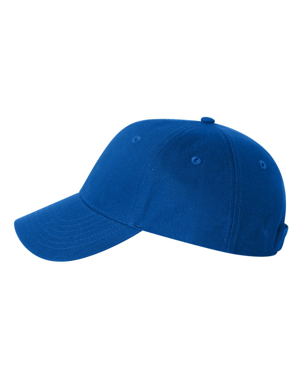 Left View of Royal Blue Chino Cap - VC600