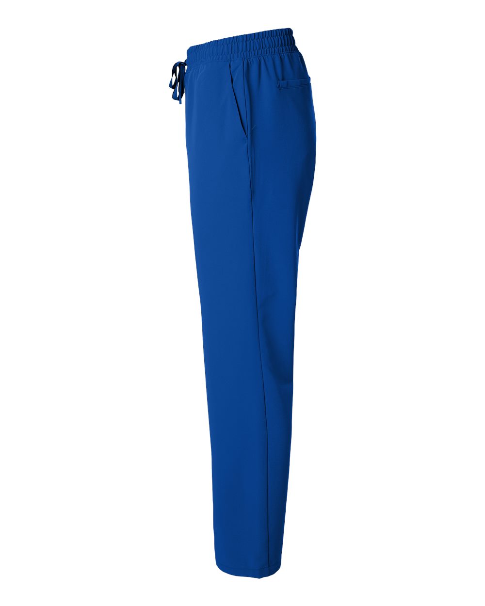 Left View of Royal Blue Rhodes Everyday Straight-Leg Scrub Pants - M20001