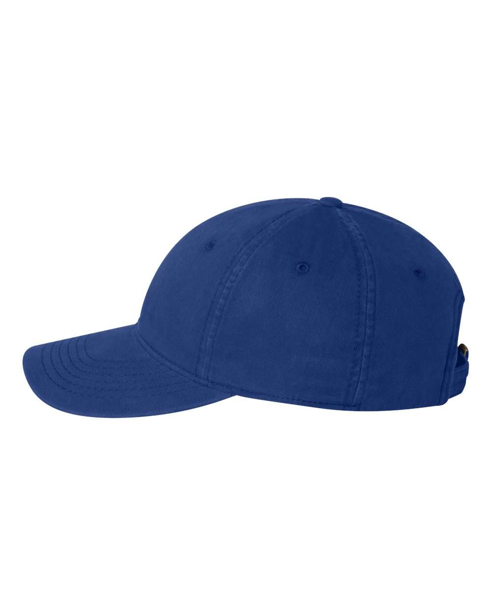 Left View of Royal Blue Unstructured Cap - AH35