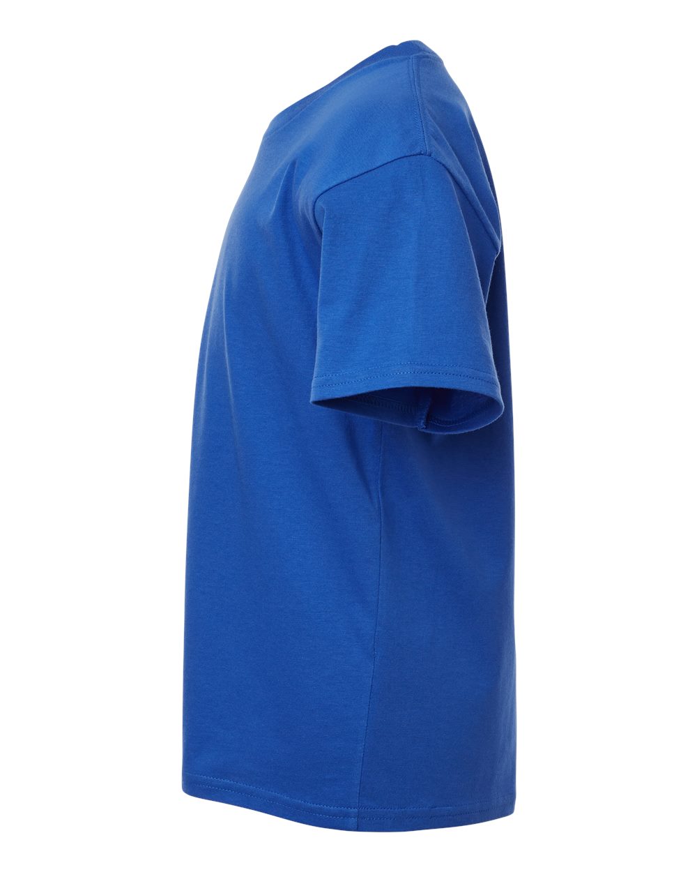Left View of Royal Blue Youth Fine Jersey Tee - 2001Y