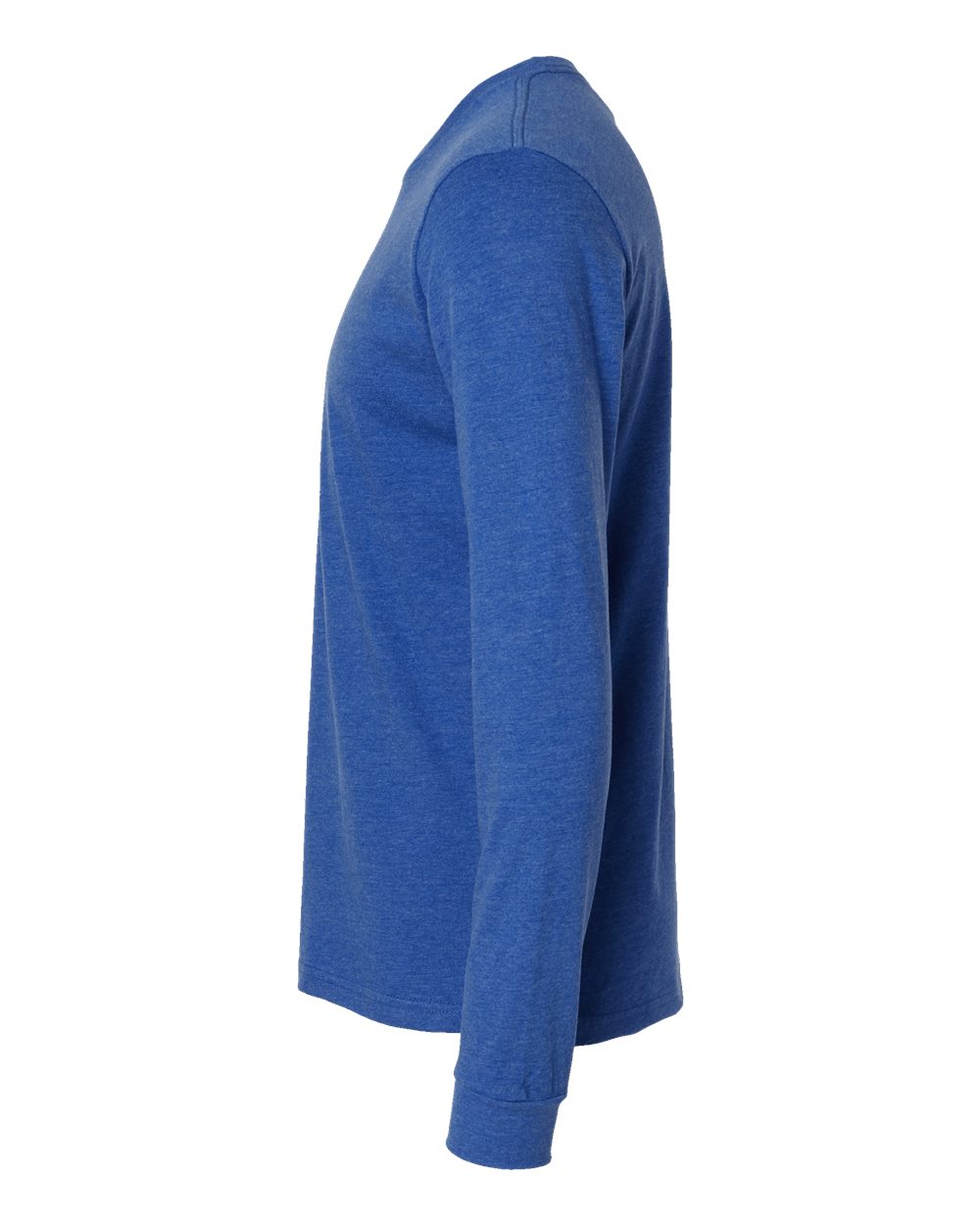 Left View of Royal CVC Long Sleeve T-Shirt - 6211