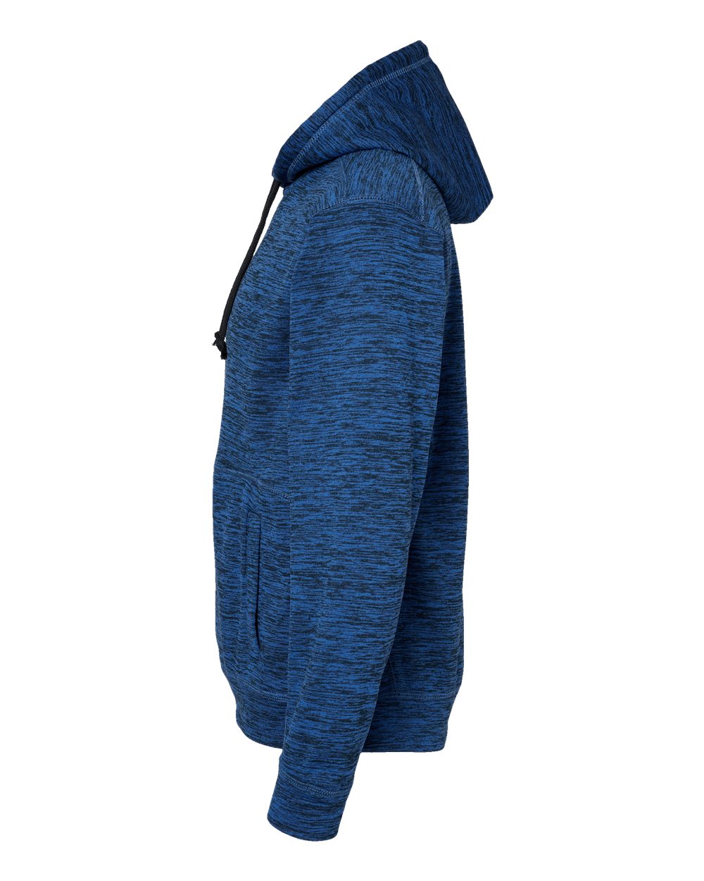 Left View of Royal Fleck Cosmic Fleece Hooded Sweatshirt - 8613