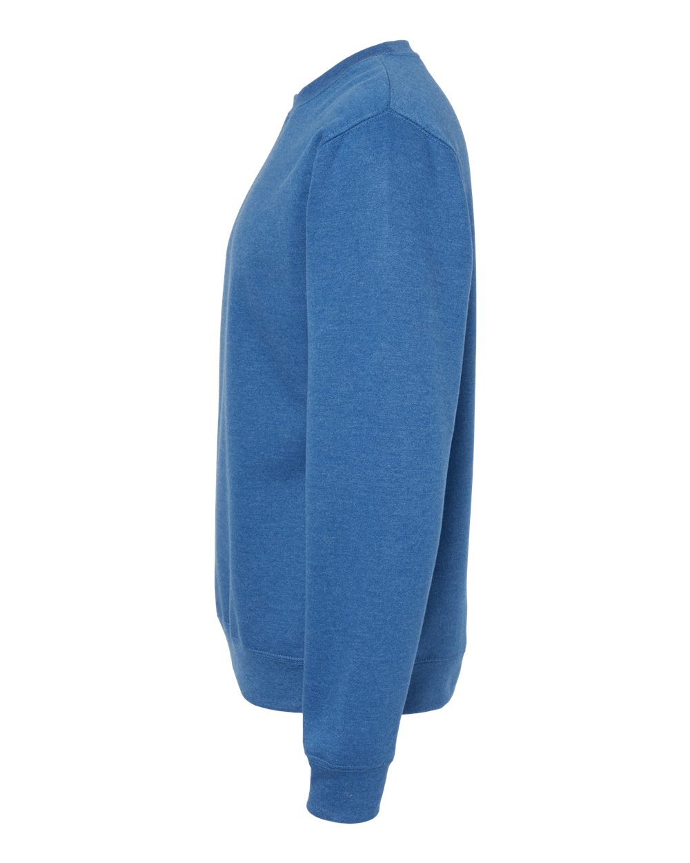 Left View of Royal Heather Midweight Crewneck Sweatshirt - SS3000