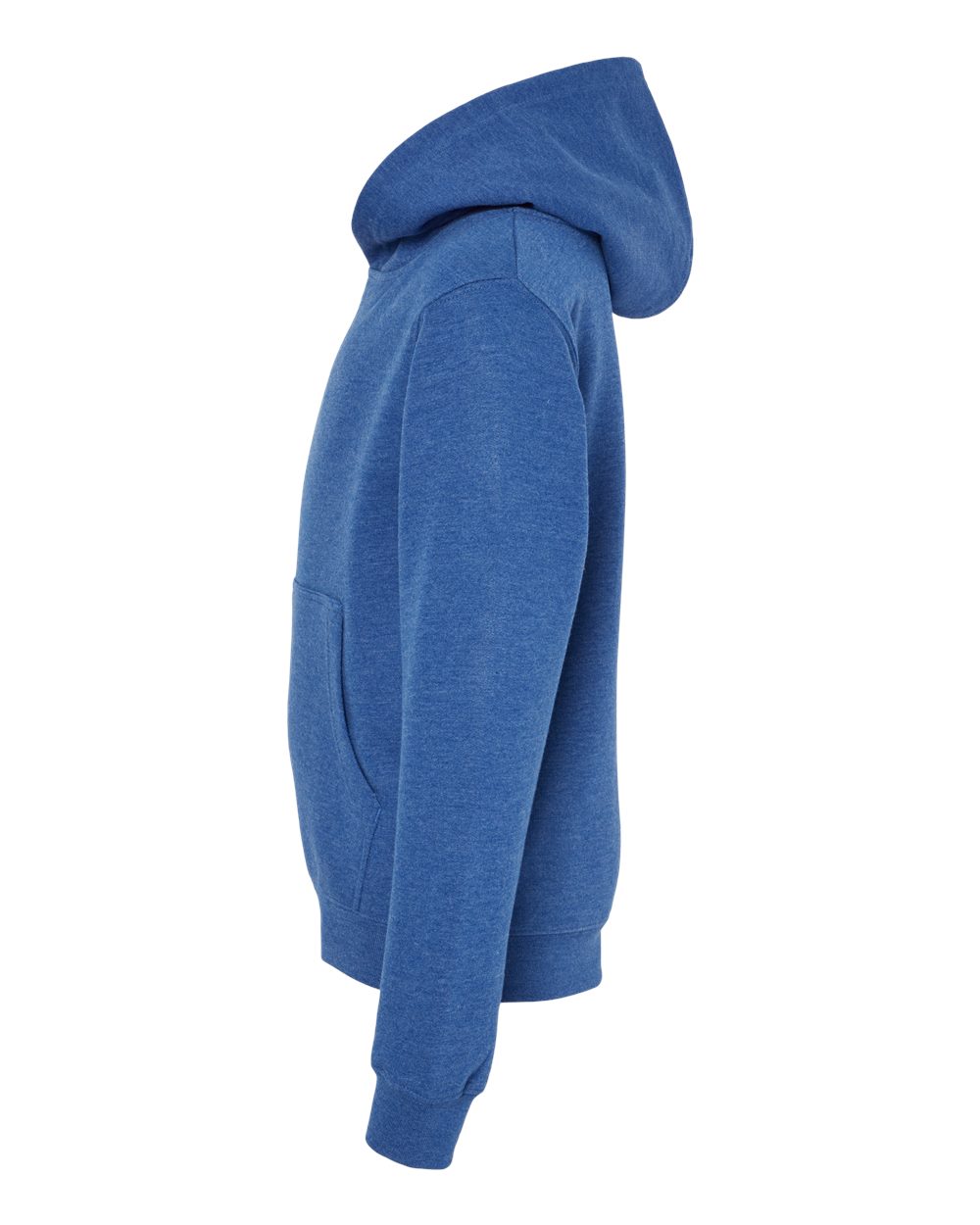 Left View of Royal Heather Youth Midweight Hooded Sweatshirt - SS4001Y