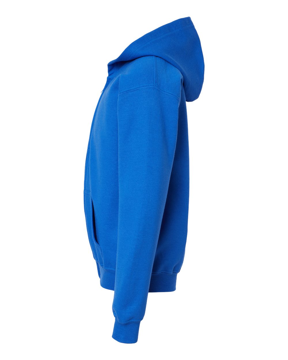 Left View of Royal Heavy Blend™ Youth Full-Zip Hooded Sweatshirt - 18600B