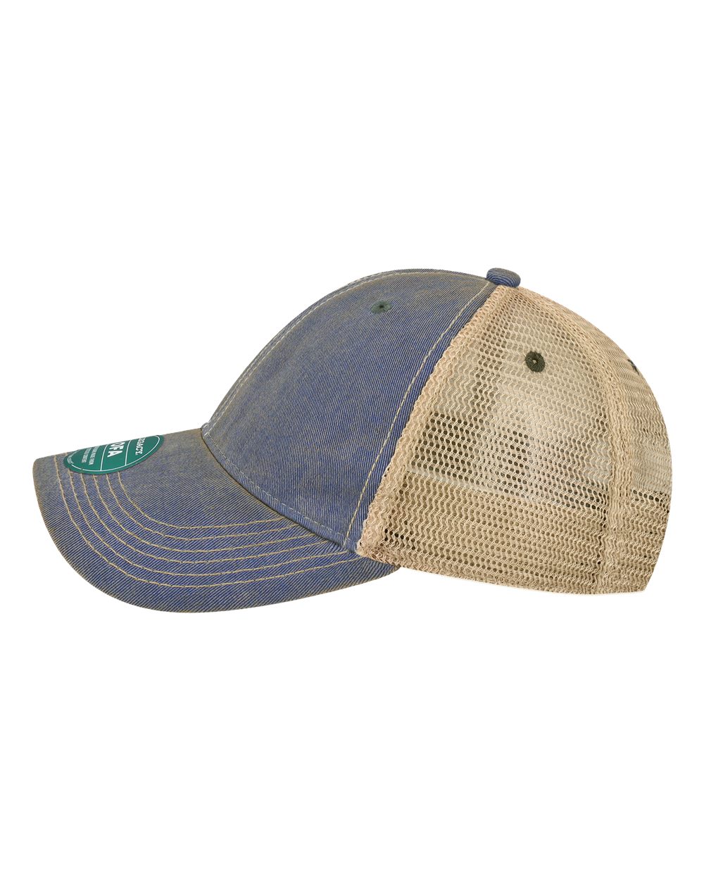 Left View of Royal/ Khaki Old Favorite Trucker Cap - OFA